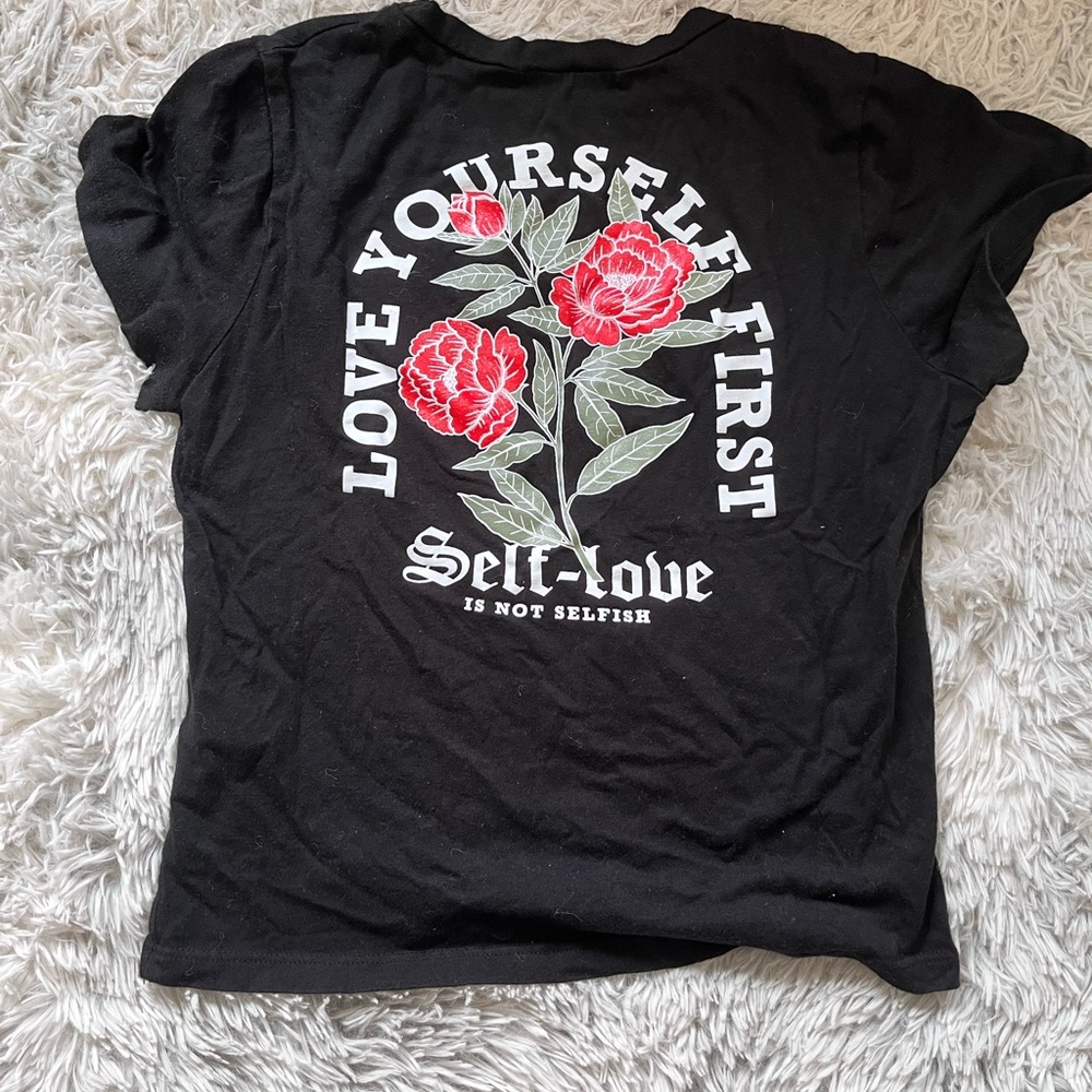 Love yourself crop tee